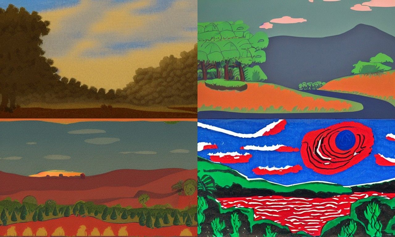 Landscape in the style of COBRA