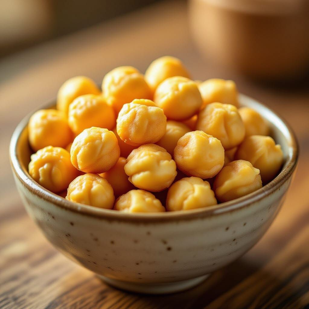 Golden Bambas Snack in Ceramic Bowl