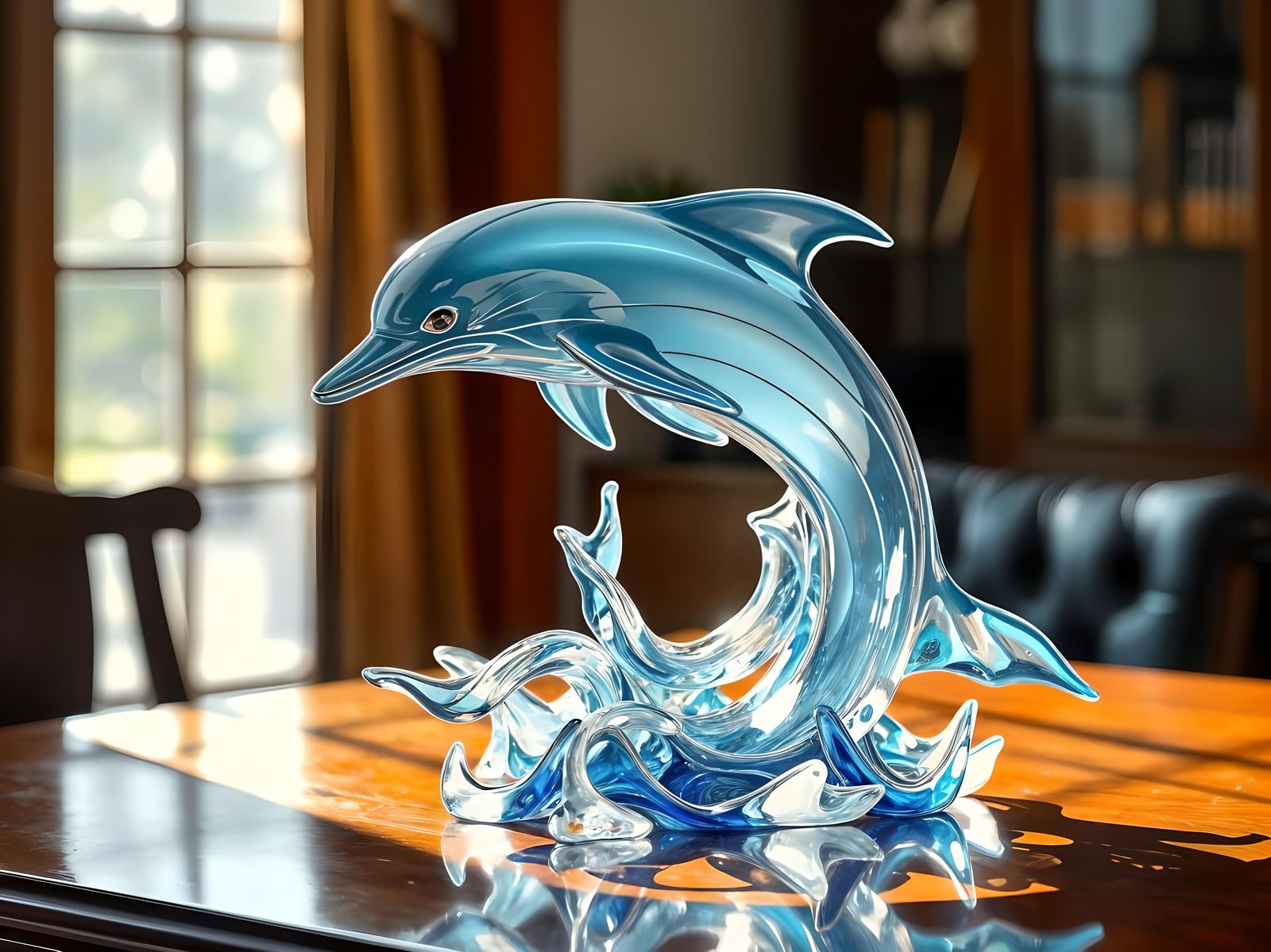 enameled glass dolphin creation  by @dma