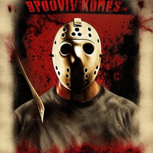 Movie-poster: Jason Voorhees - AI Generated Artwork - NightCafe Creator