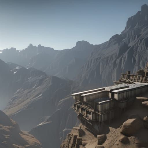 Futuristic Sci-Fi Town in the Pyrenees