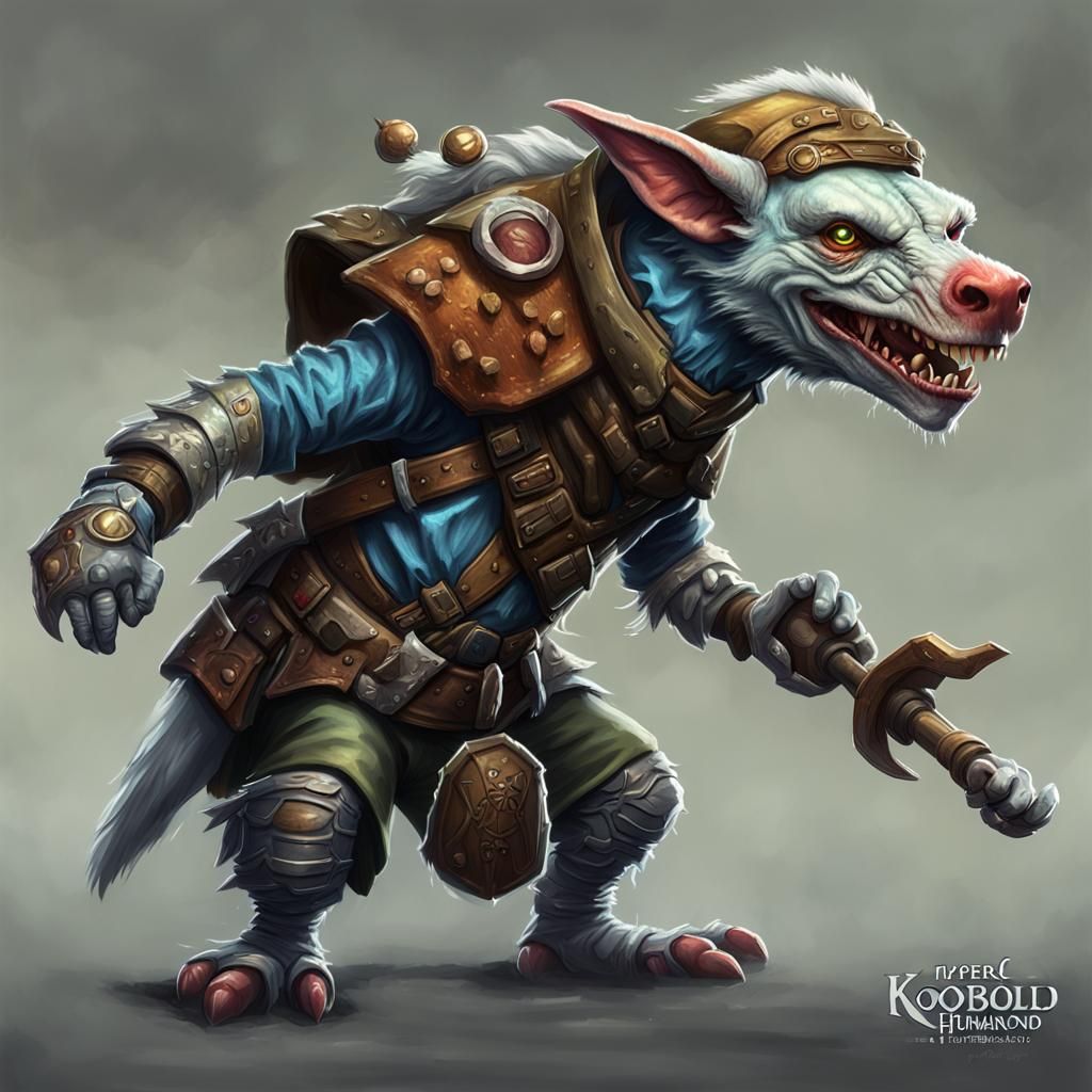 Arctic Lawful Evil Humanoid Kobold, digital painting, 16k resolution, perfect composition, hyper-detailed, ...  by @Francy