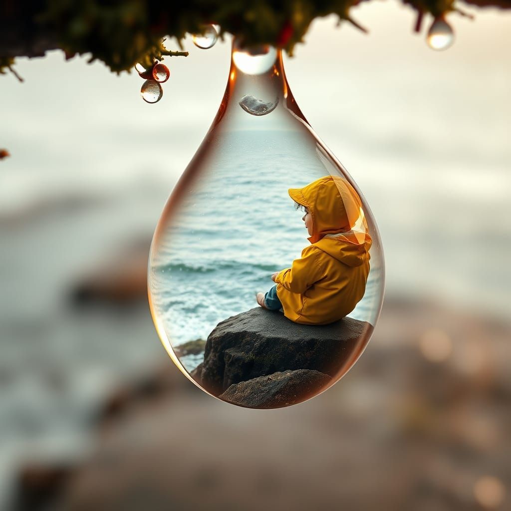 Raindrop World: Boy by the Sea