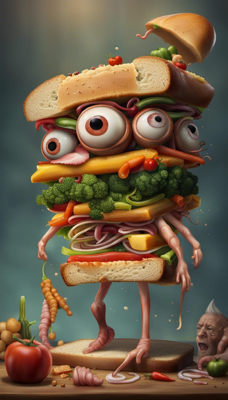 Wacky Sandwich So Fresh It Runs Away  by @Kit30kat