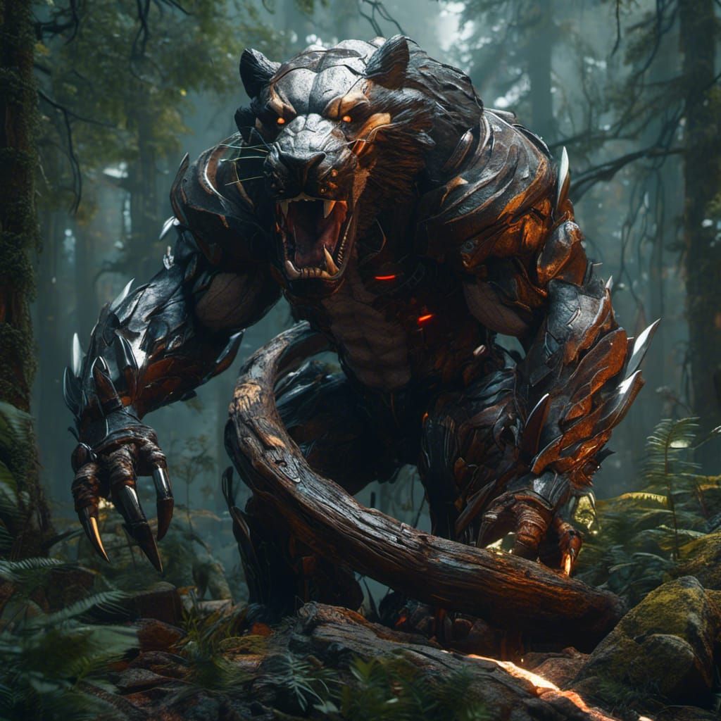 Wolverine Snake Hybrid in Detailed Matte Painting