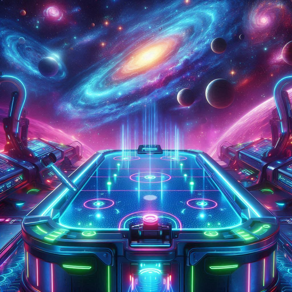 Galactic Air Hockey Showdown