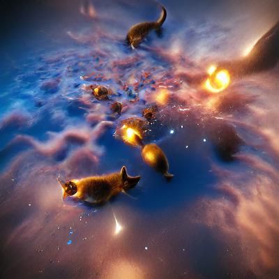 Kittens playing while they wait for us to meet them on their...