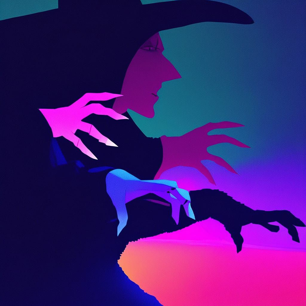 Ethereal Witch in Mystic, Eerie Atmosphere