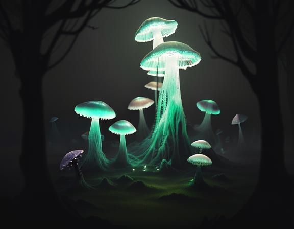 the land of jellyfish and toadstools. Epic cinematic brillia...