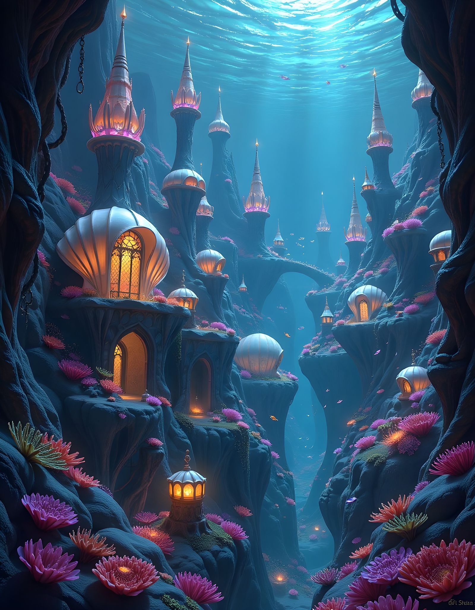 A Surreal Underwater City