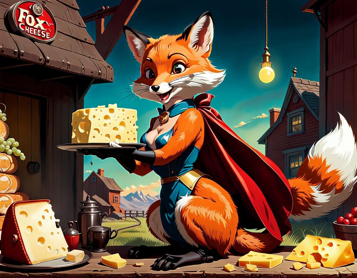 The fox likes cheese too.