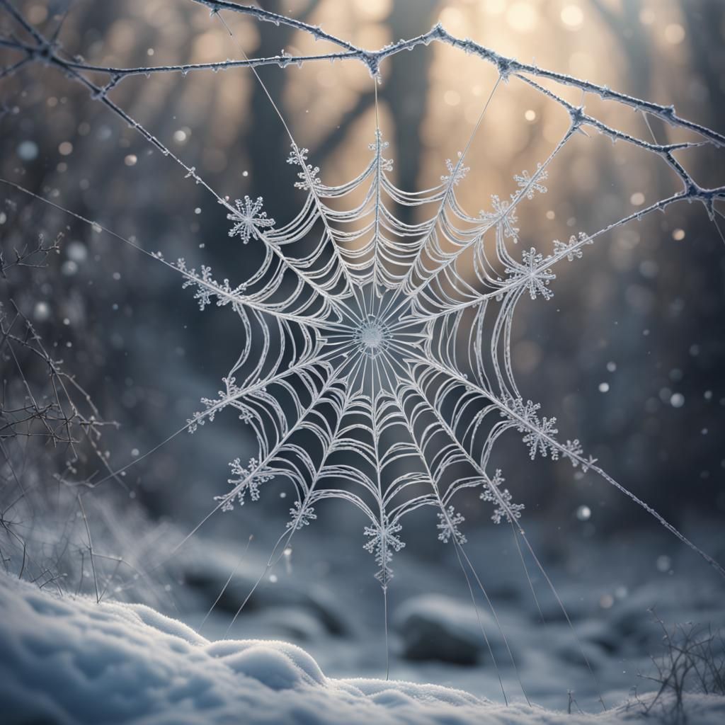 snowflake spider web  by @JadeRain