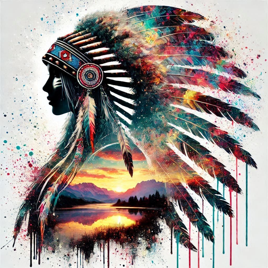 double exposure beautiful fantasy portrait landscape..