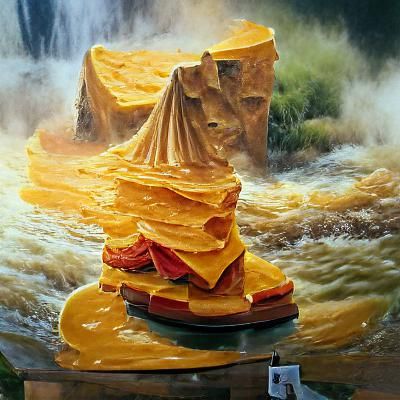 Victoria falls made of nacho cheese