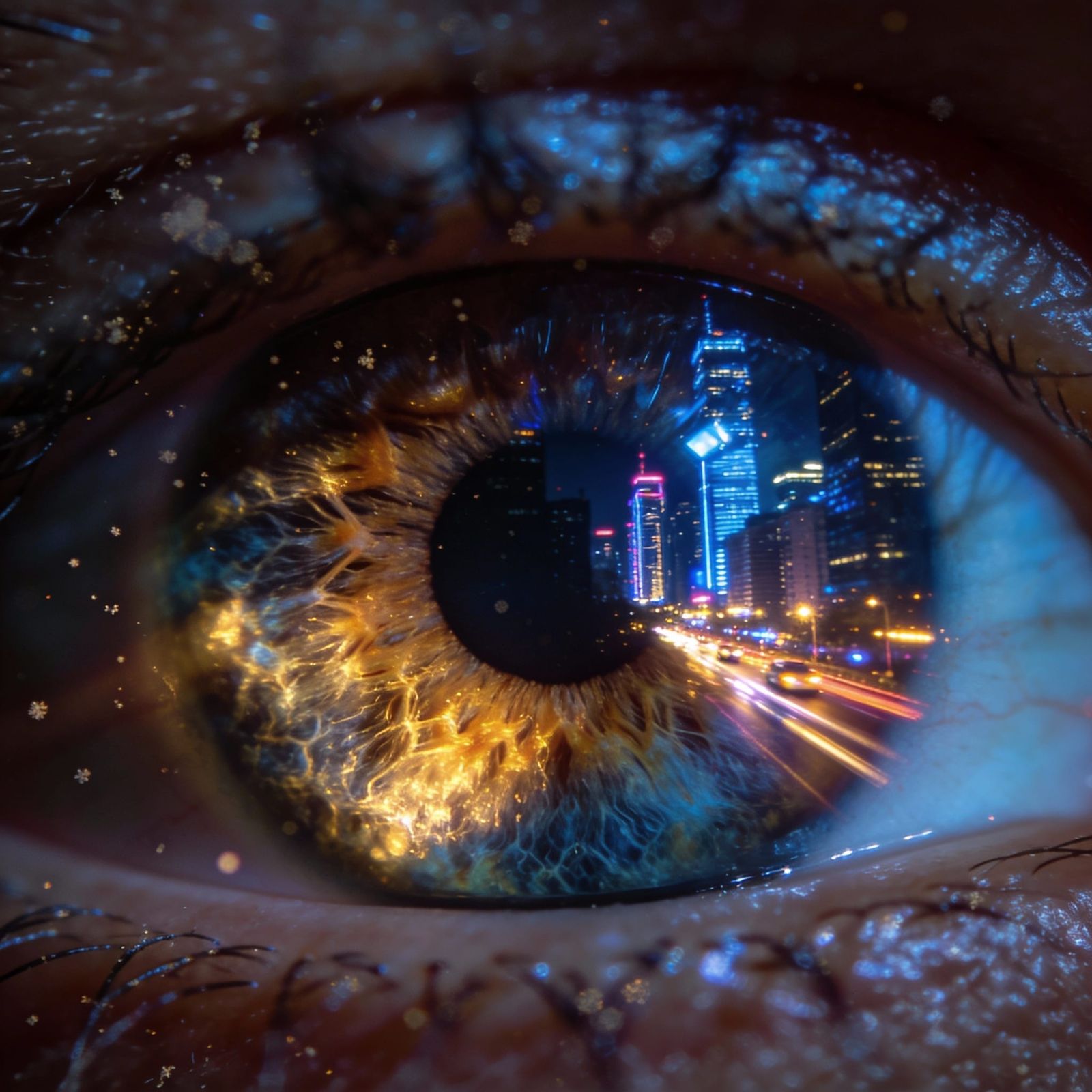 Reflection in human eye  by @Matt