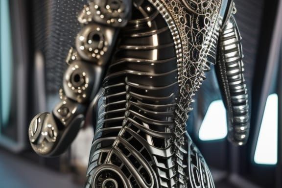 H. R. Giger, Monochrome, Hyper-detailed, Sci-Fi, Biomechanic...