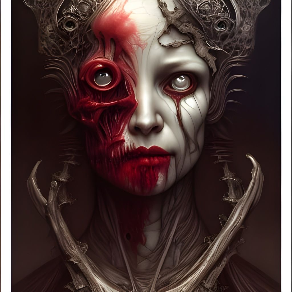 Tears of blood.