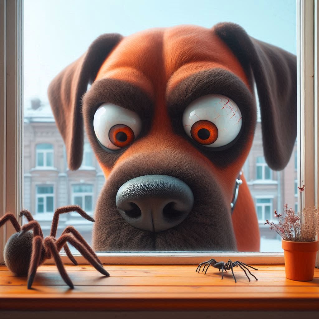 Dog vs Spider