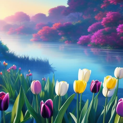 Studio Ghibli tulips