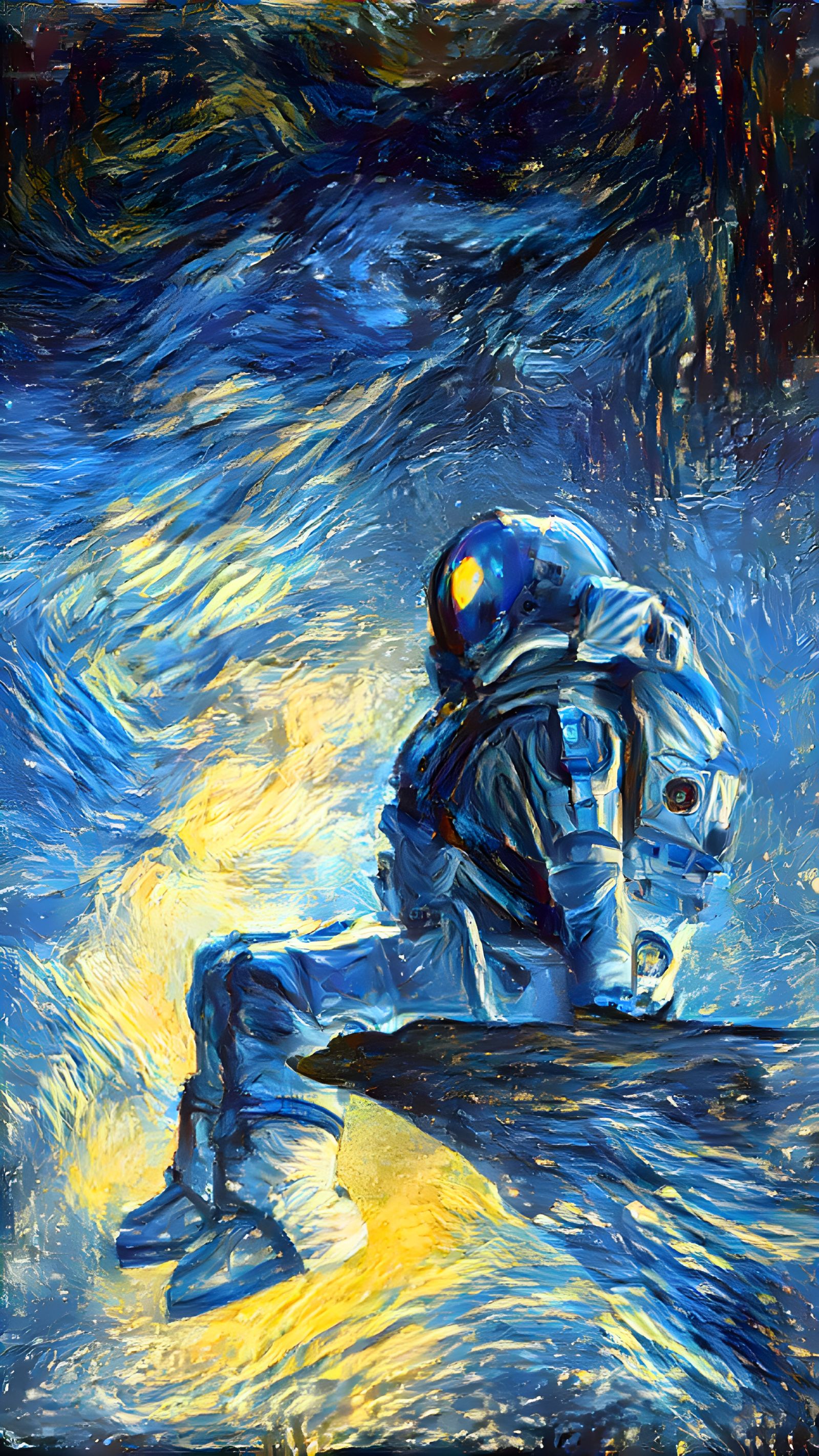 stary night astronaut
