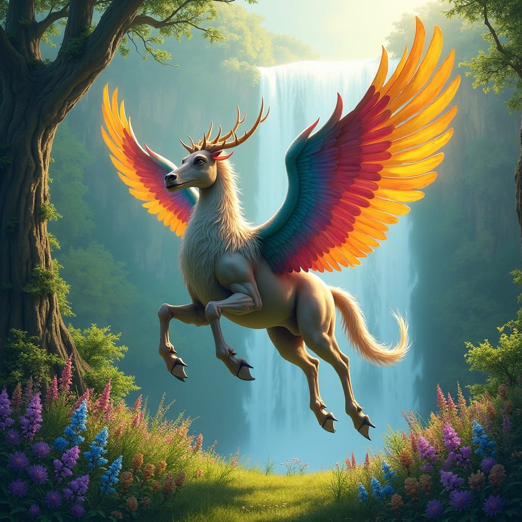 Winged Cervine 241021  by @MagisterLudorum