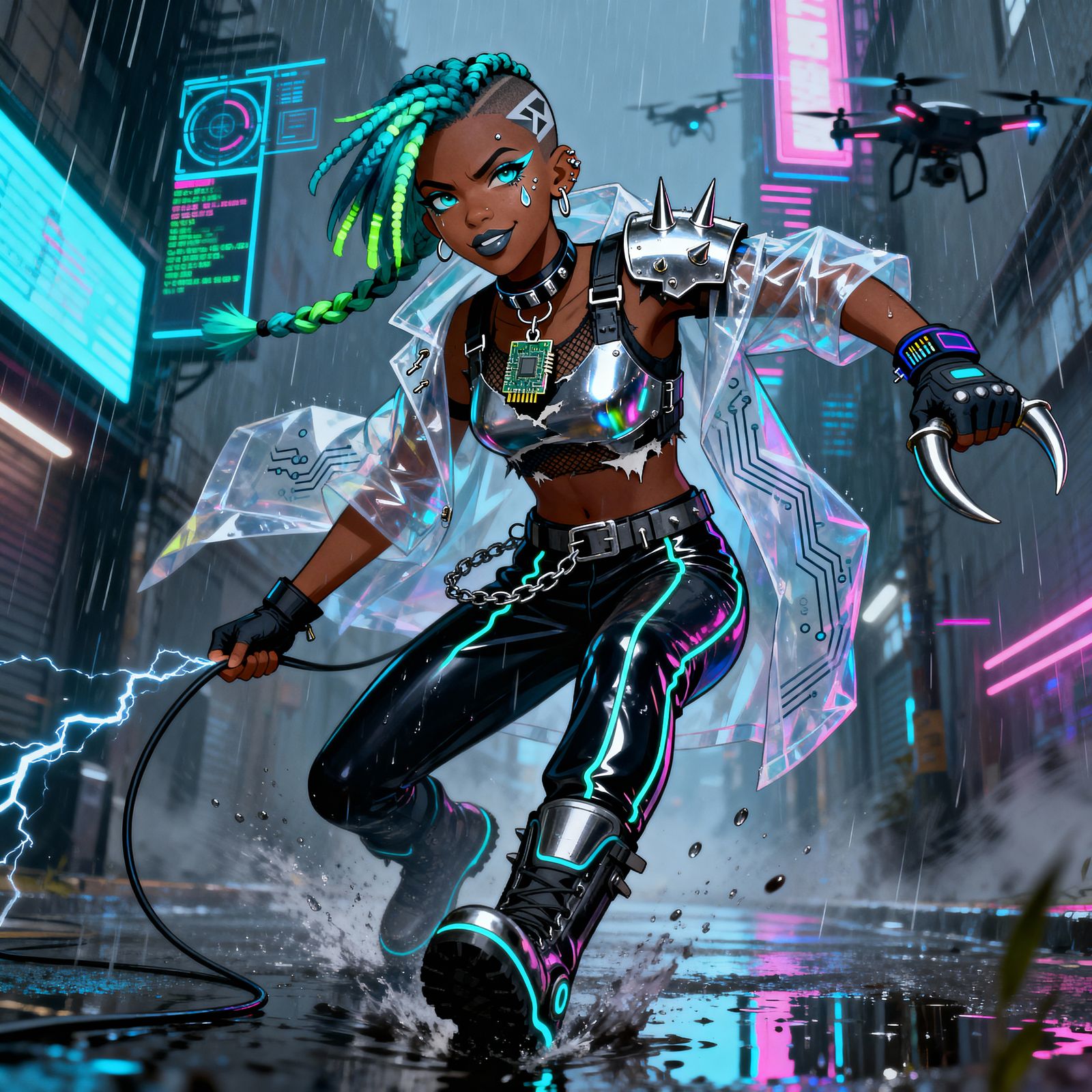 Amara Diop — “Chrome Siren” 🤖💧