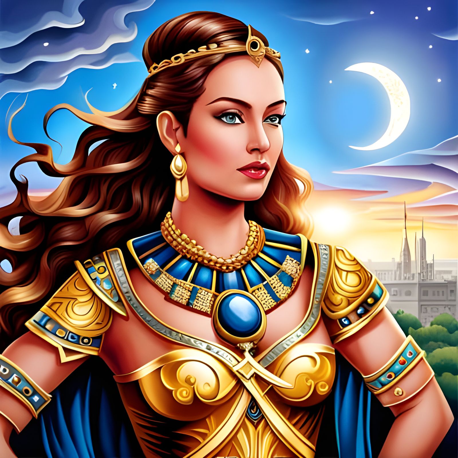 Divine Warrior Princess - AI Generated Artwork - NightCafe Creator