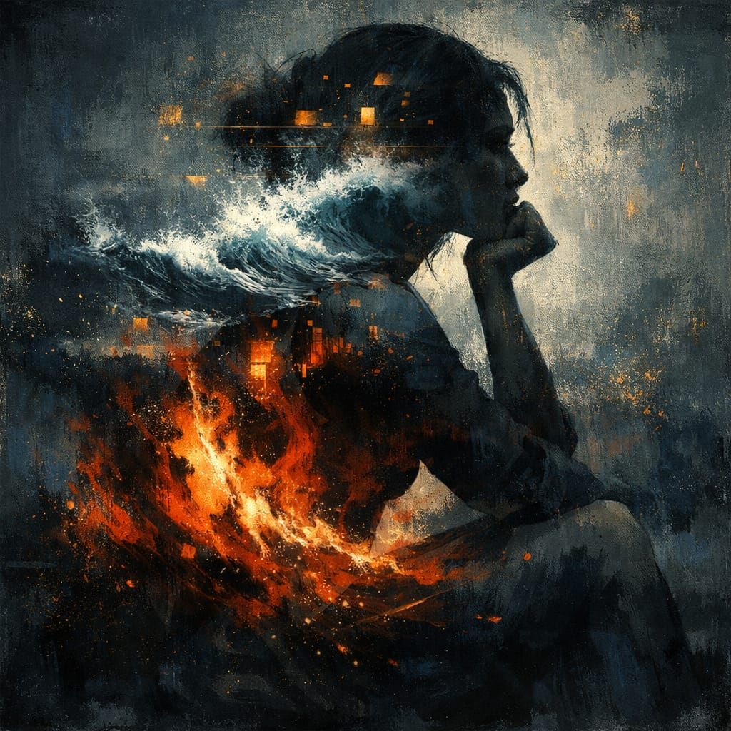 double exposure portrait