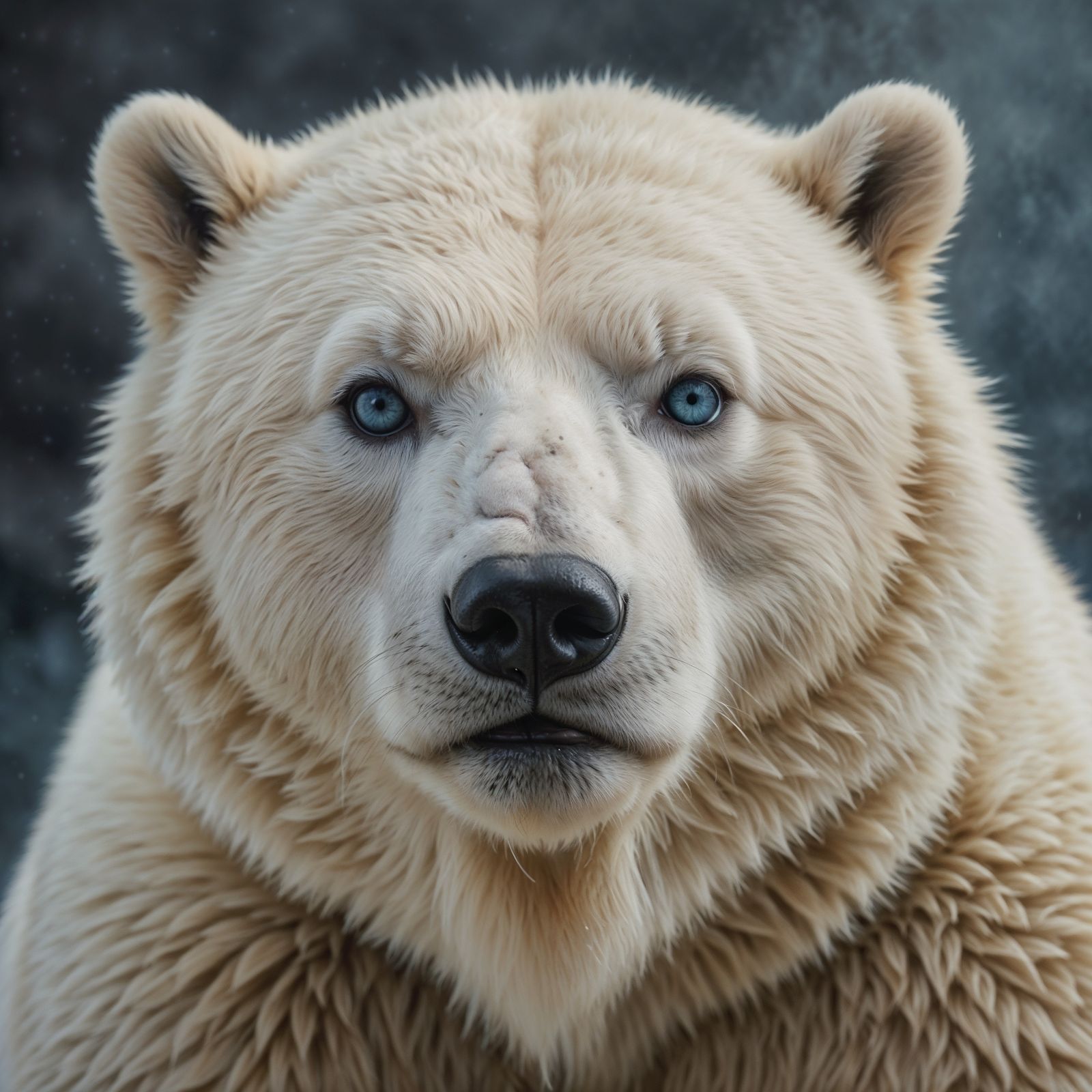 Polar bear with blue eyes