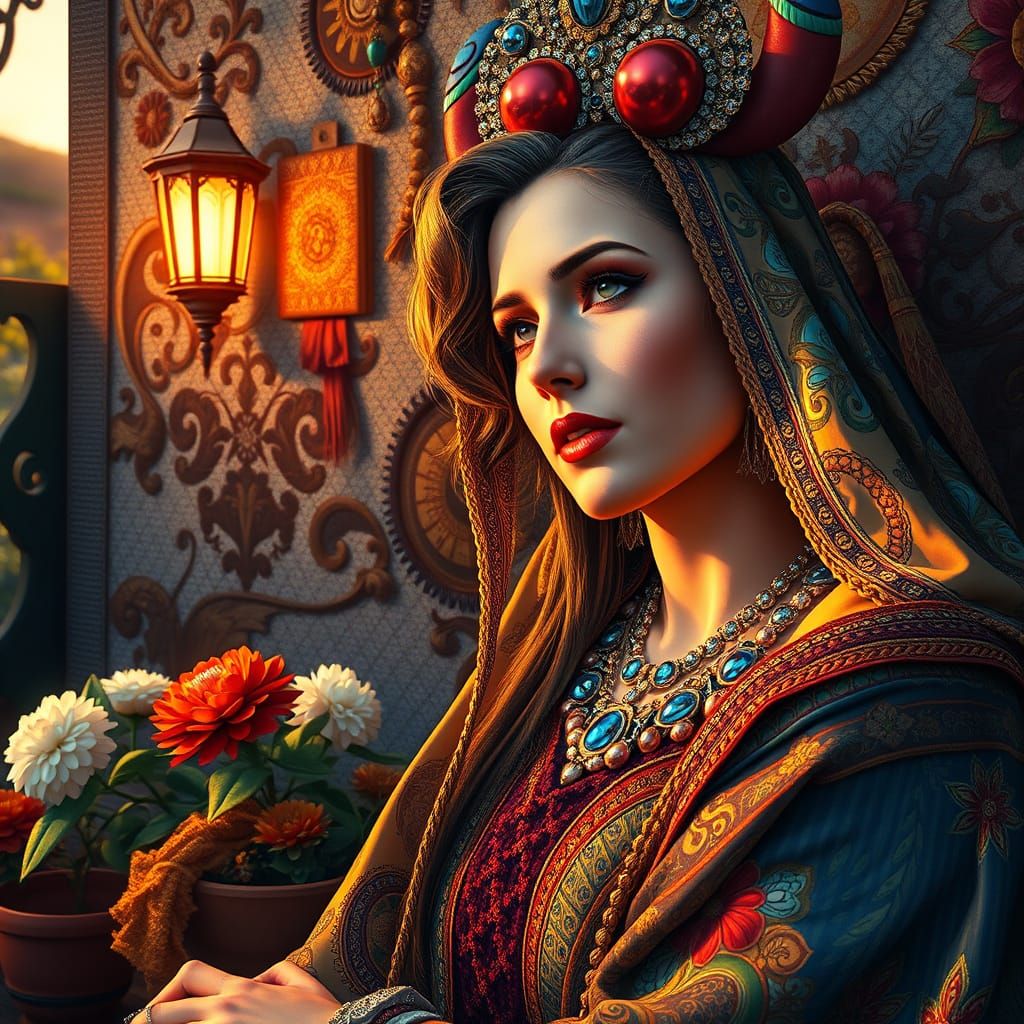 Emanuela's Opulent Suburban Home in Golden Hour Light