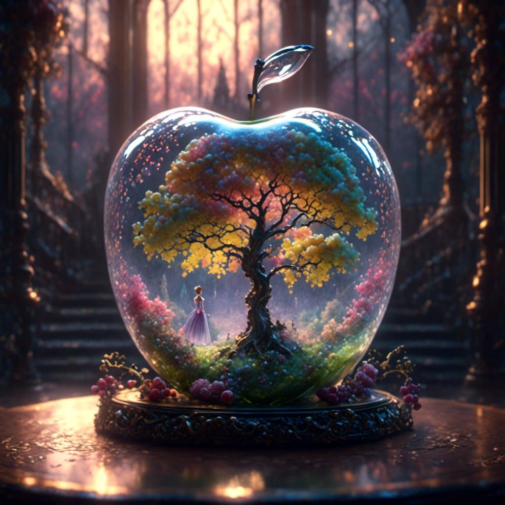 <lora:ExpDiff 2:1.0>, a beatuiful apple made entirely of glass, glass apple,, ethereal fantasy, highly detailed, mist, highly detailed paint...