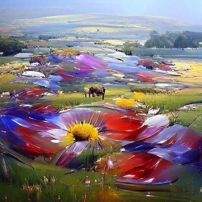Beautiful flower meadow