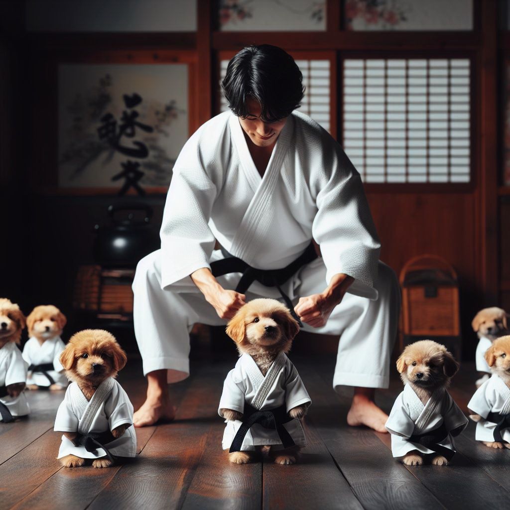 Puppies Karate Black Belts
