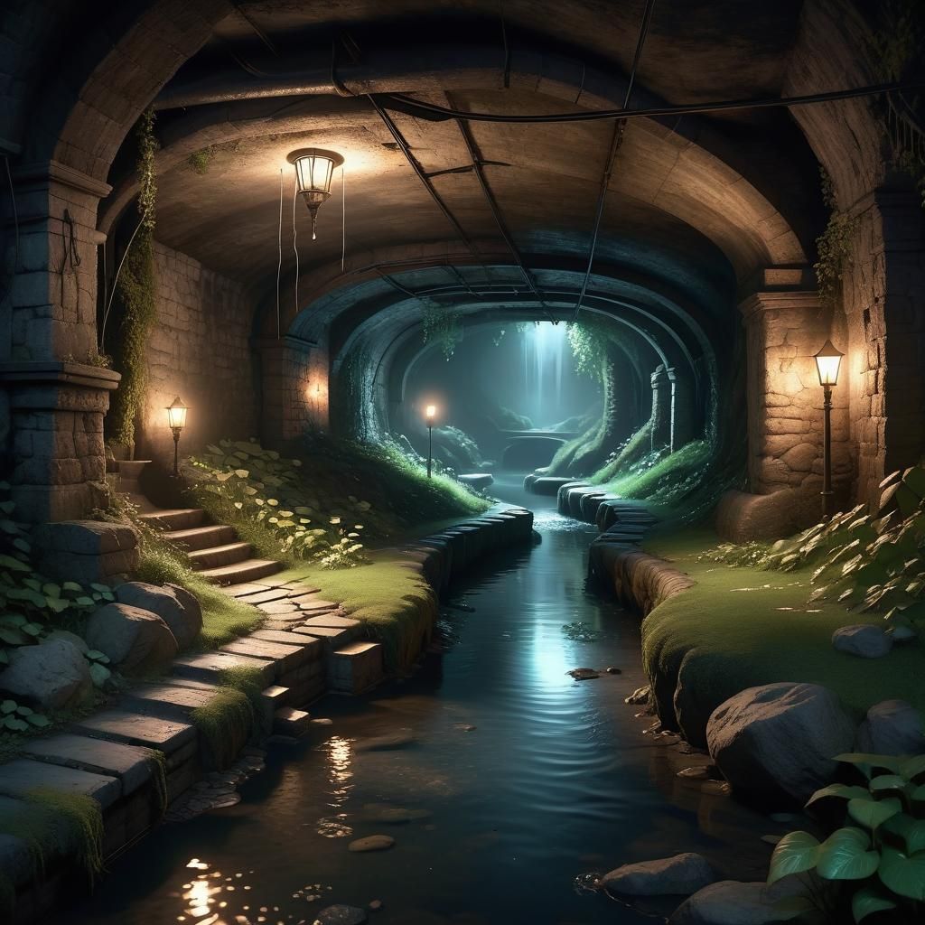 Underground Stream   by @ Art of my Heart