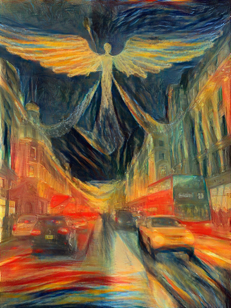 London Christmas angel