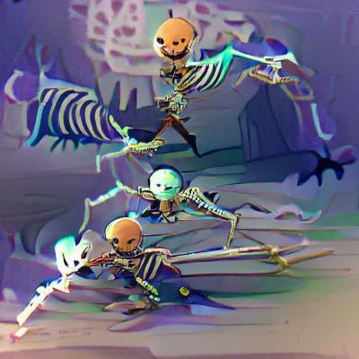 Spooky scary skeletons