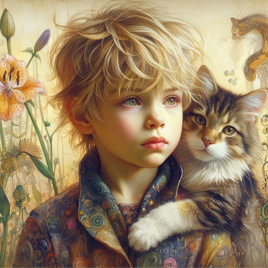 Boy and his Cat