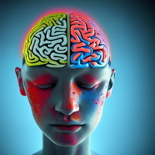 Person, brain, hugging