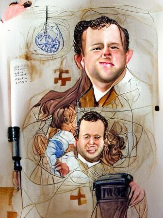 Portrait of Josh Duggar drawn by Norman Rockwell