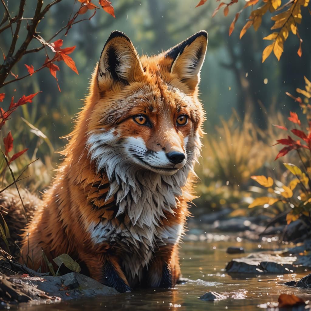 A fox in deep thought  by @Merin