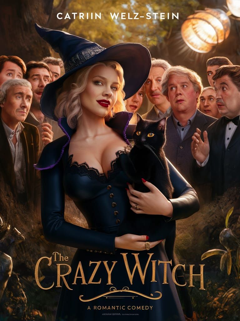 Made-up Movie Poster - The crazy witch  by @Katia
