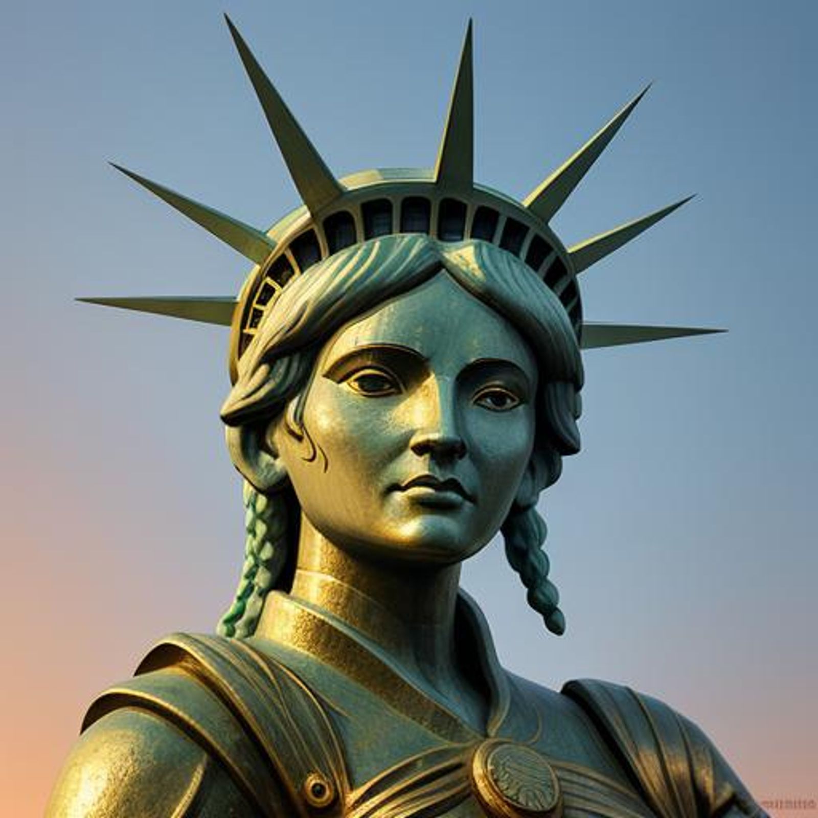 The statue of liberty turns kufu panda - AI Generated Artwork