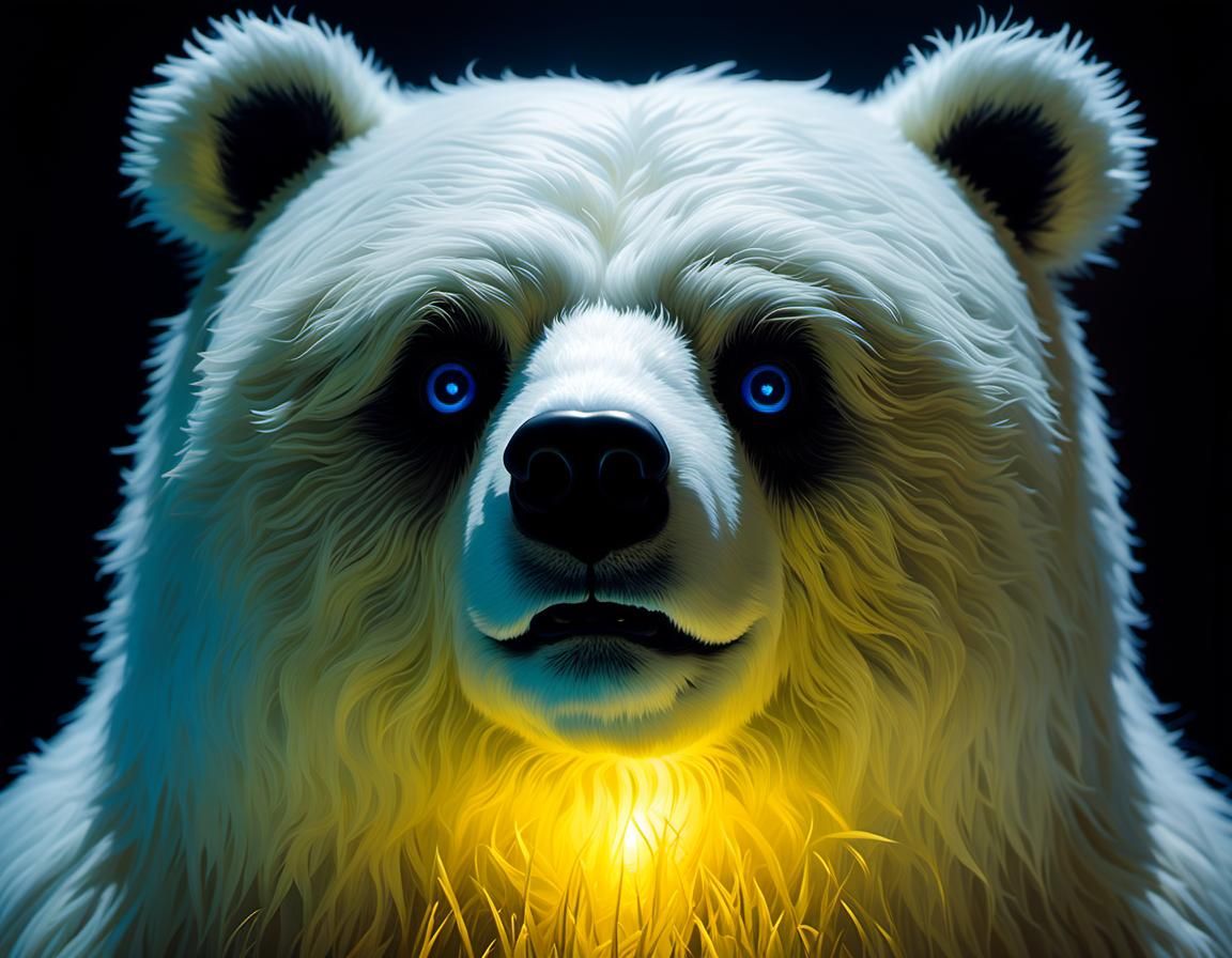 Close-up Microphotograph: "Obese Bear (Lamp Eyes-lit)- Large...