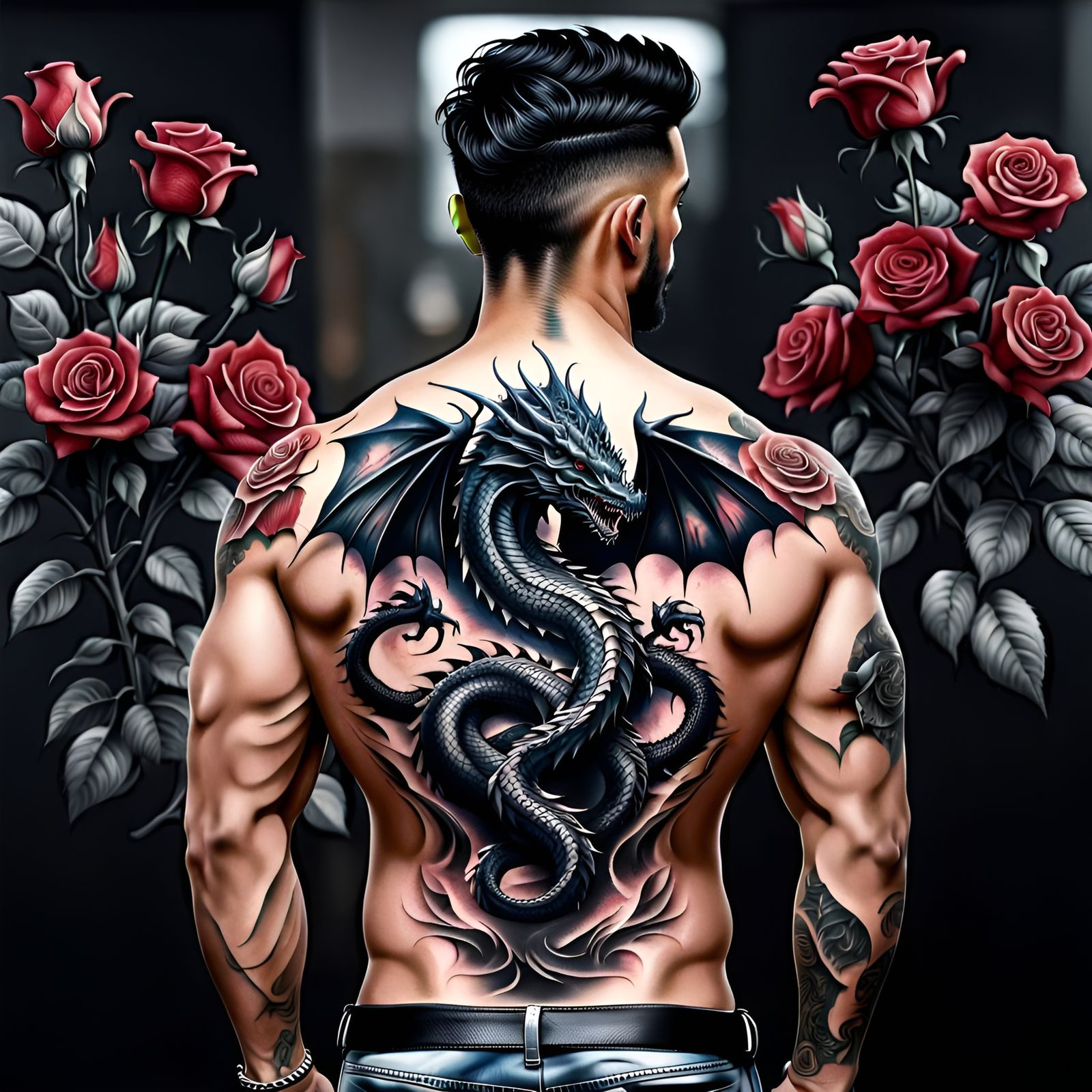 Tattoos and roses   by @Pdg111