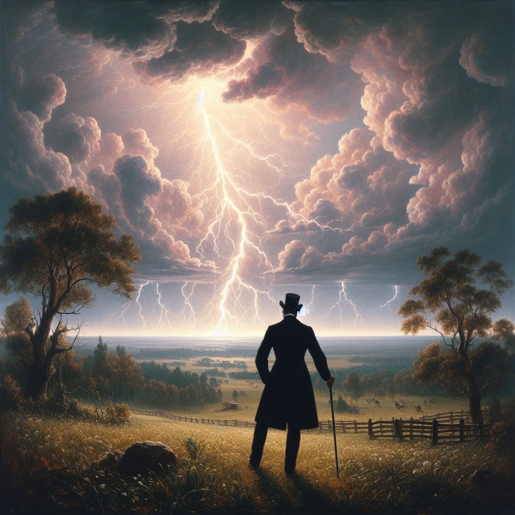 A Man Watching the Storm