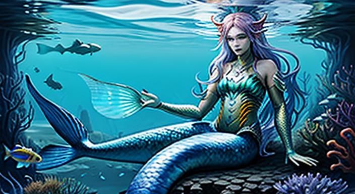 Biopunk Mermaid, Goddess , 

Augmented