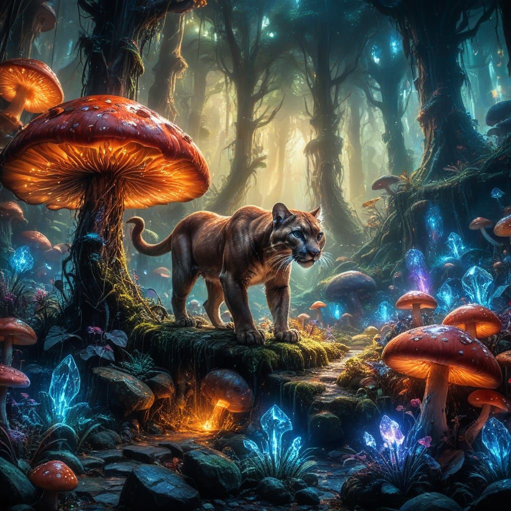 Cougar in Crystal Caves 🐆💎