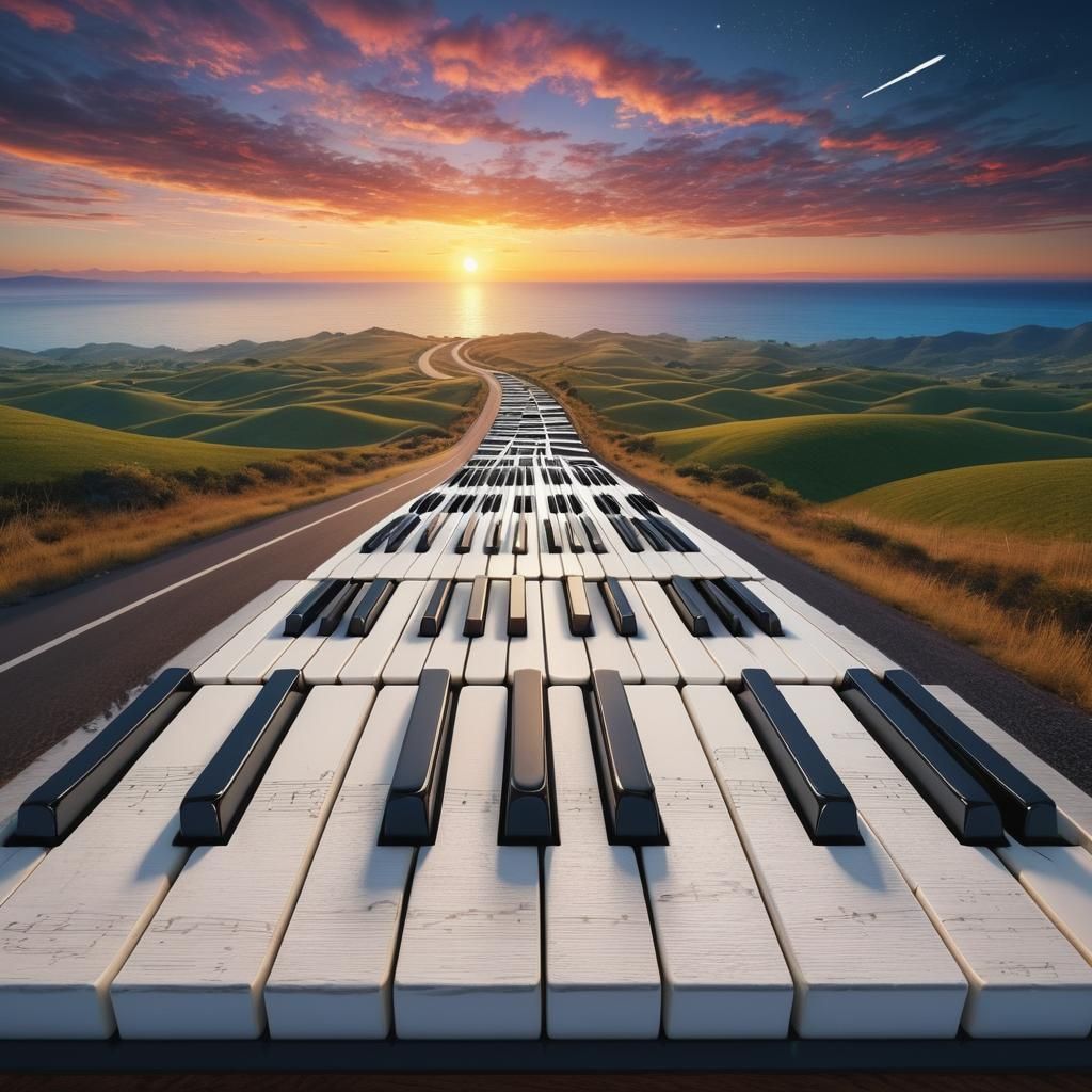 FAO Big Piano Road - AI Generated Artwork - NightCafe Creator