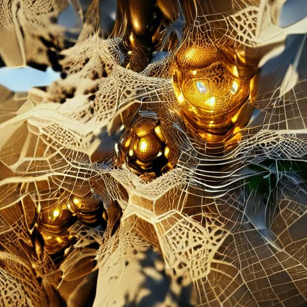 Golden spider webs evolved