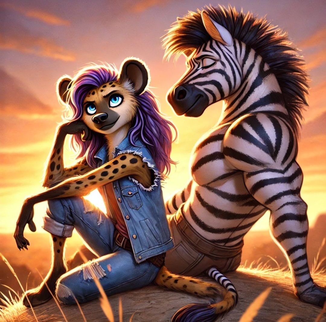 Scuzzy and Zeb at Sunset
